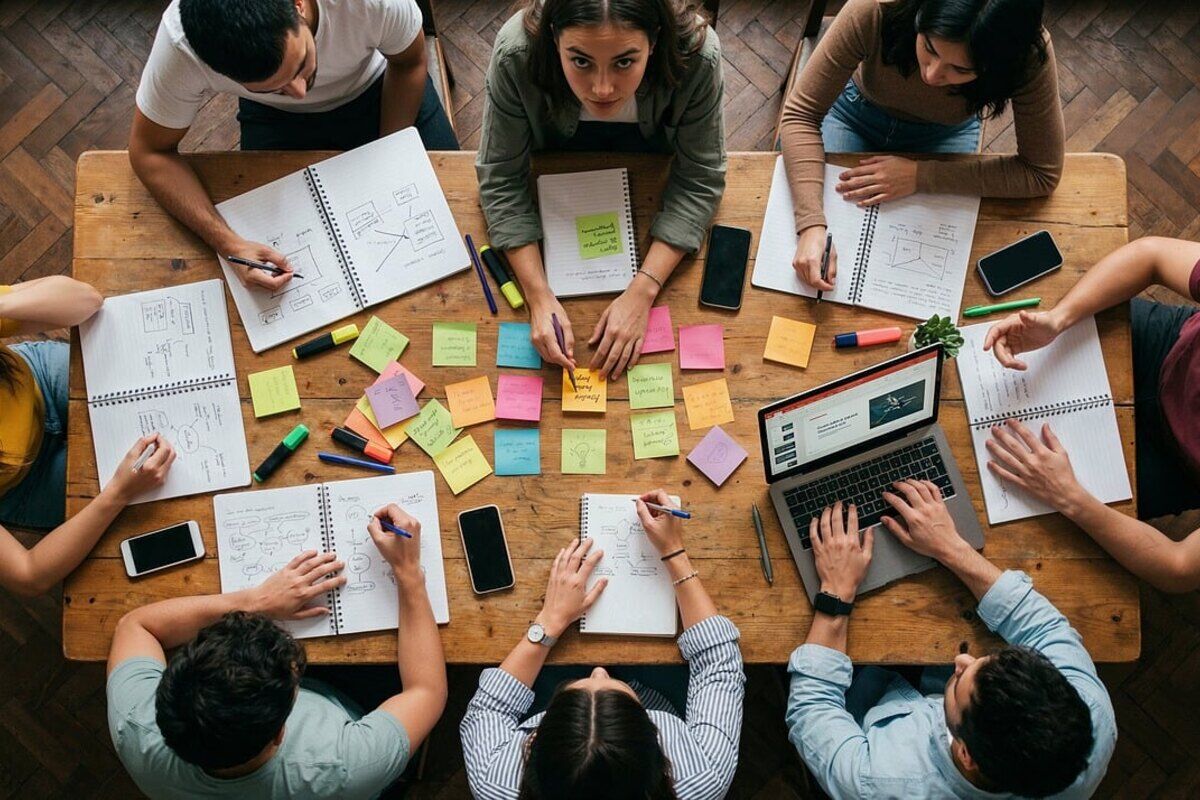 Marketing team planning an SEO content strategy