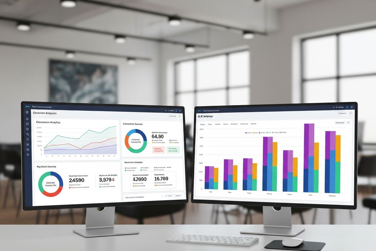 Business owner reviewing advertising return on investment